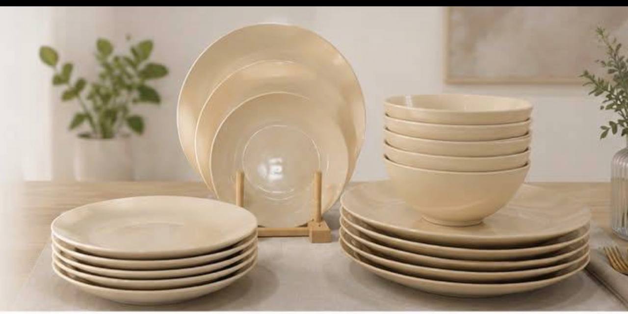 سرویس 24 پارچه سرامیک کرم IKEA